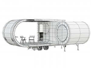 Romotow camper camper trailer 3D Model