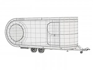 Romotow camper camper trailer 3D Model