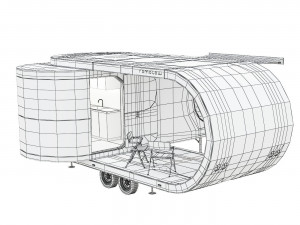Romotow camper camper trailer 3D Модель