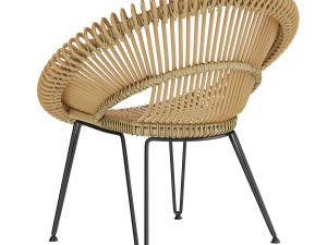 Roy Lounge Camel Chair 3D Model