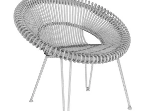 Roy Lounge Camel Chair 3D Model