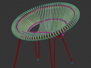 Roy Lounge Camel Chair 3D मॉडल