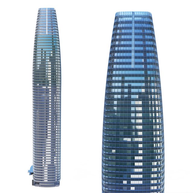 Skyscraper Salesforse tower San Francisco Modèle 3D .c4d .max .obj .3ds .fbx .stl .blend 