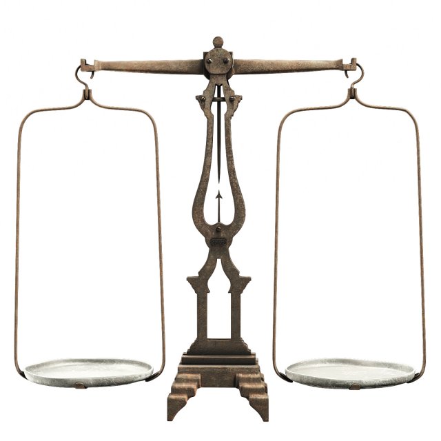 Antique scales Restoration Hardware 3D Модель .c4d .max .obj .3ds .fbx .stl .blend