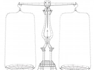 Antique scales Restoration Hardware 3D Модель