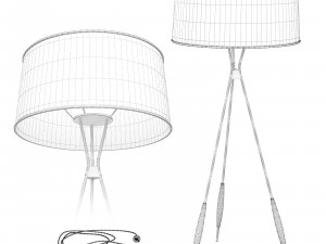 Mulberry Tripod Floor Lamp Model 3D