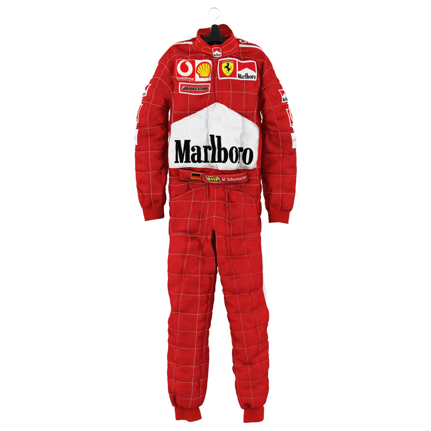 Schumacher racing suit 3D Model .c4d .max .obj .3ds .fbx .stl .blend