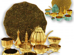 Service &agrave; th&eacute; et caf&eacute; oriental Modèle 3D