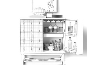 Seymour Bar Cabinet 3D Model
