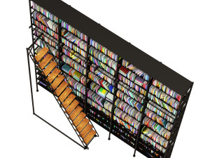 Shelving with books 3D 모델