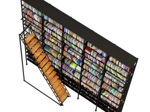 Shelving with books 3D Model