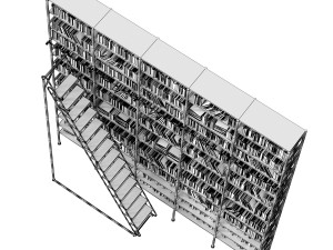 Shelving with books 3D 모델