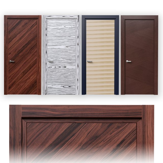 Veneer doors 3D मॉडल .c4d .max .obj .3ds .fbx .stl .blend 