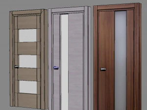 Glass veneer doors 3D Model