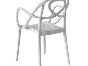 Sketch Chair Stackable Russet 3D Model