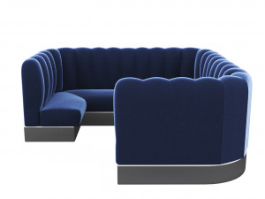 Corner sofa for restaurant cafe 3D Modell