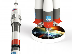 Model Rocket Carrier Soyus M1 144 3D Модель