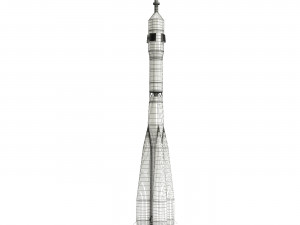 Model Rocket Carrier Soyus M1 144 3D Модель