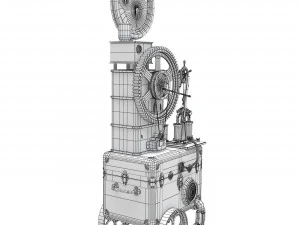 Steampunk Clock 3D Model