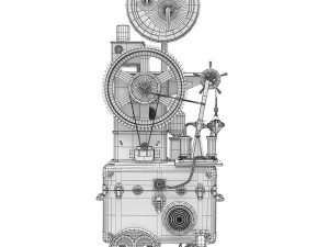 Steampunk Clock 3D Model