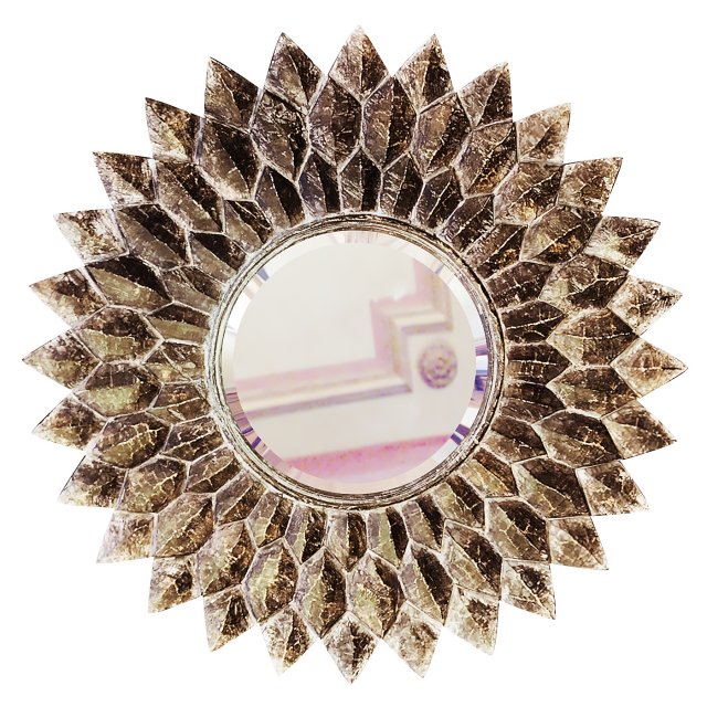 Mirror Sunburst wood mirror 3D Модель .c4d .max .obj .3ds .fbx .stl .blend