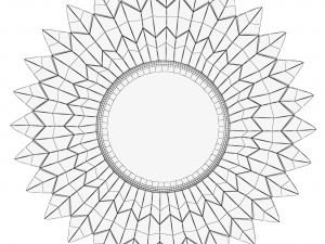 Mirror Sunburst wood mirror 3D 모델