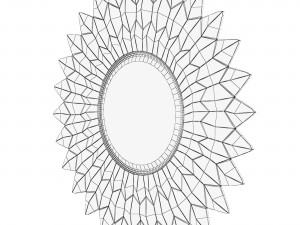 Mirror Sunburst wood mirror 3D 모델