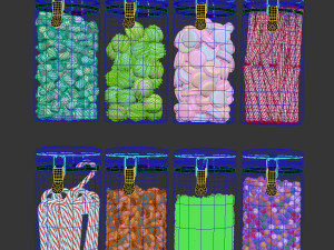 Sweets in round jars 3D 모델