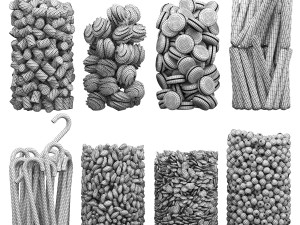 Sweets in round jars 3D 모델