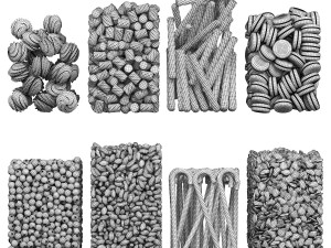 Sweets in glass jars 3D Модель