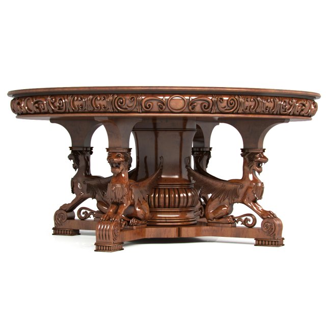 Table Griffins 3D Model .c4d .max .obj .3ds .fbx .stl .blend 