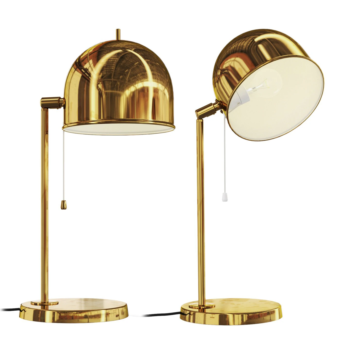 Table lamp Brass B-075 Bergboms 3D Model .c4d .max .obj .3ds .fbx .stl .blend 