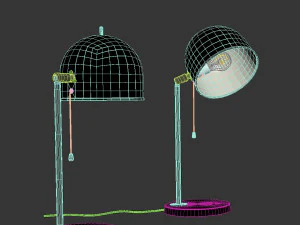 Table lamp Brass B-075 Bergboms 3D Model