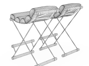 Chair The iron and rolled stool 3Dモデル