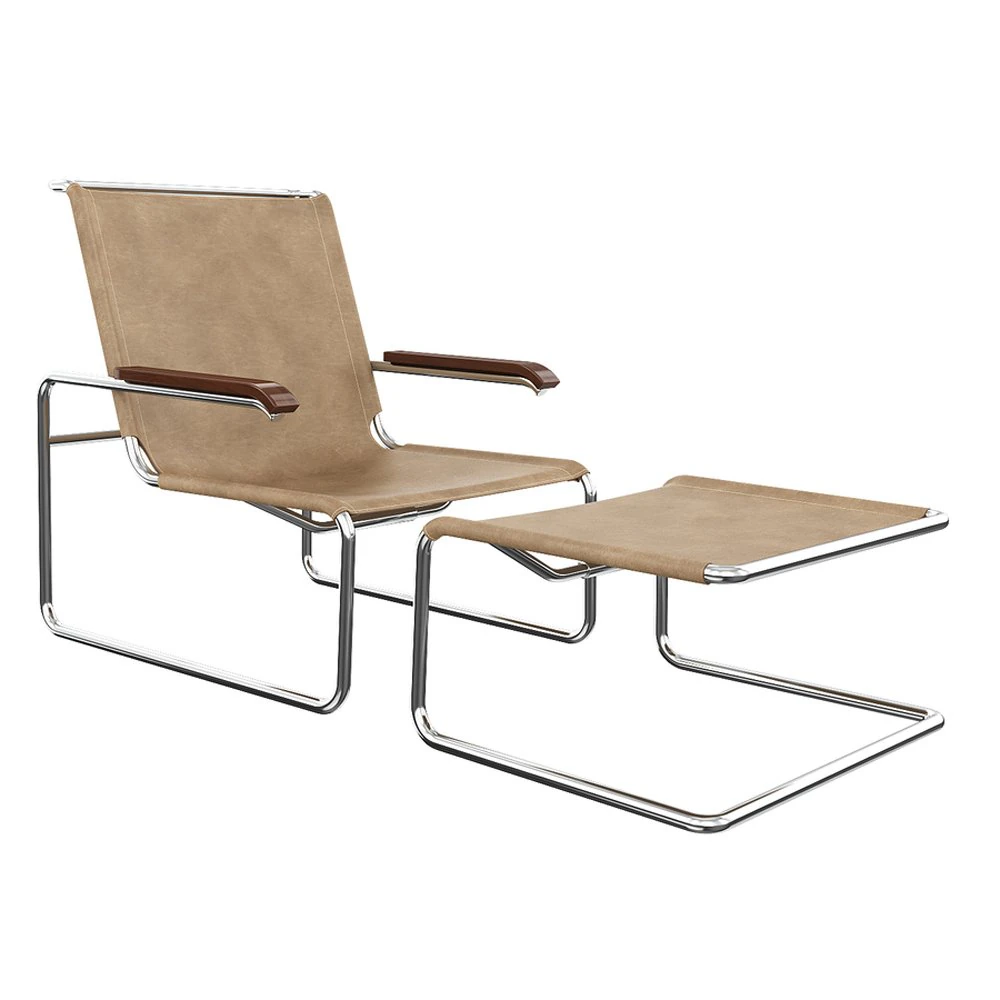 Armchair Thonet S35L 3D Model .c4d .max .obj .3ds .fbx .stl .blend