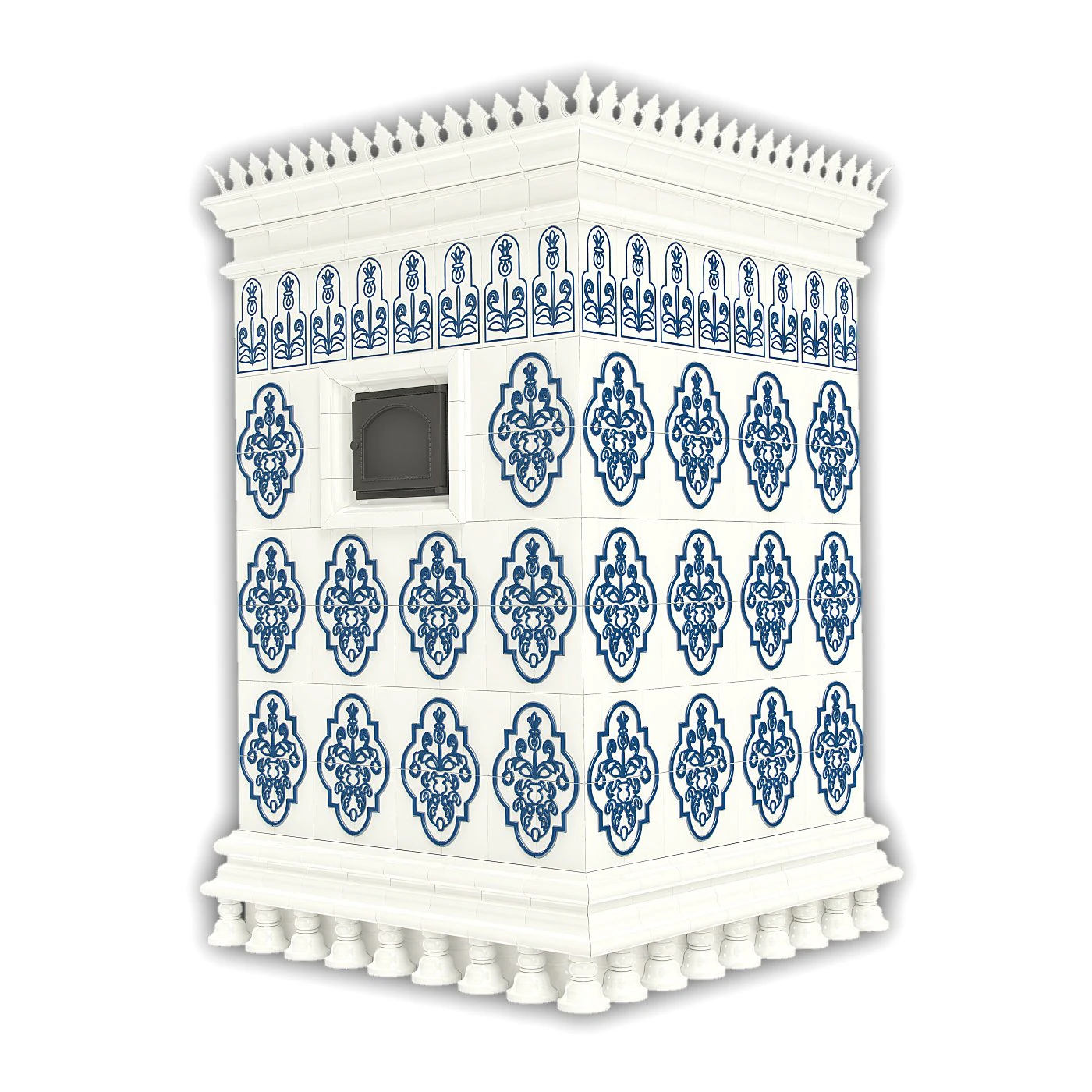 Kachelofen 3D Modell .c4d .max .obj .3ds .fbx .stl .blend