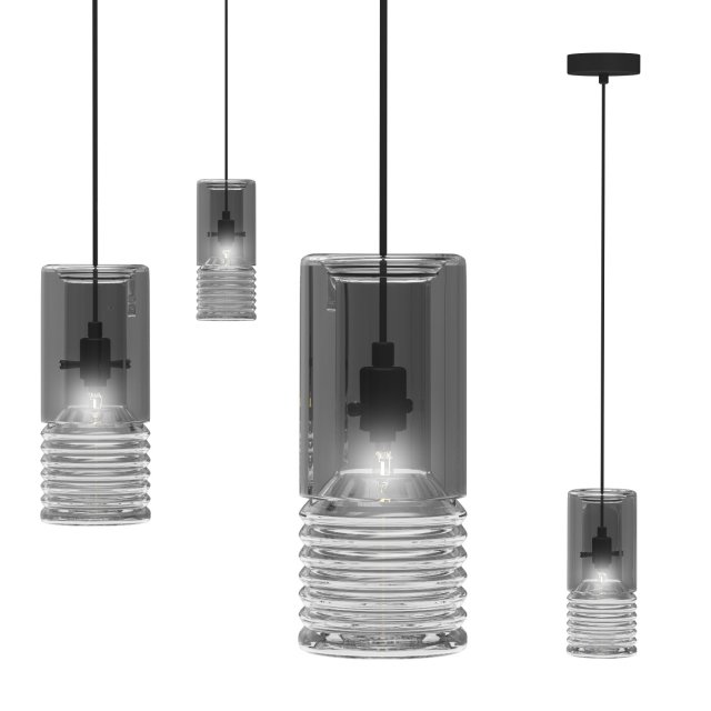Pendant Light Tom Dixon Flask Pendant Smoke Modello 3D .c4d .max .obj .3ds .fbx .stl .blend 