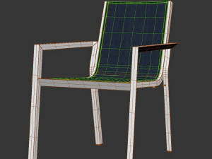 Trig Stackable Chair 3D Model