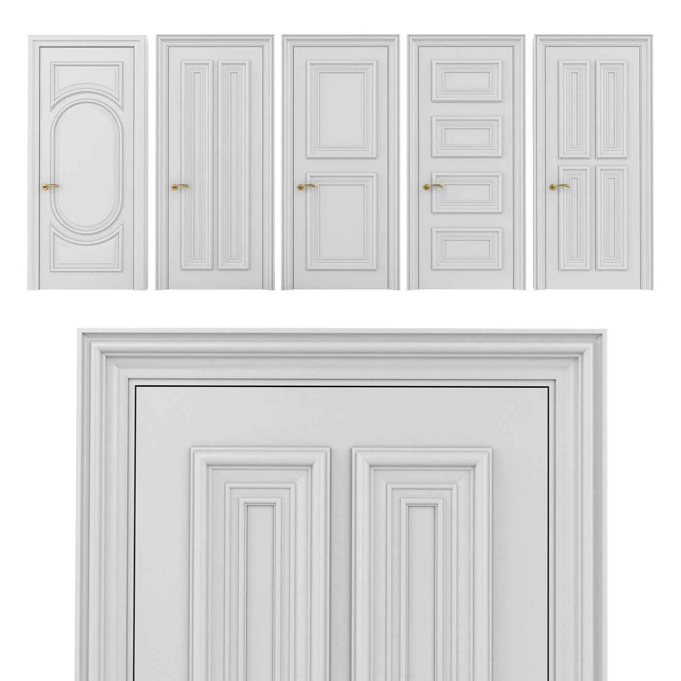 Doors Union Valencia 2 3D Model .c4d .max .obj .3ds .fbx .stl .blend