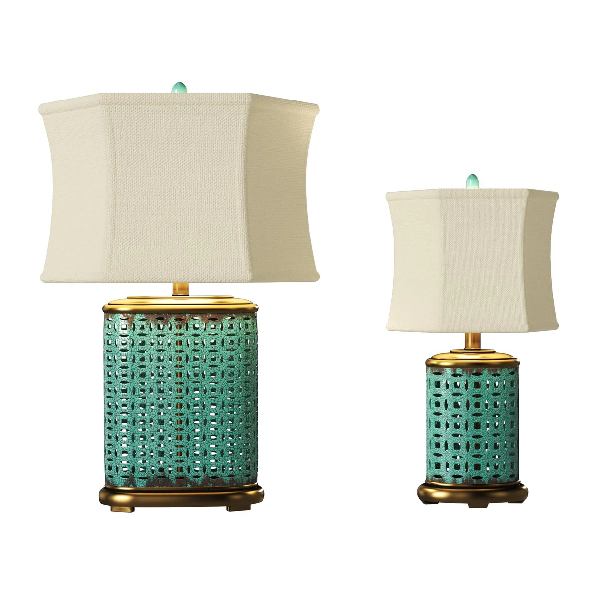 Table lamp Uttermost Rosignano 3D Model .c4d .max .obj .3ds .fbx .stl .blend 