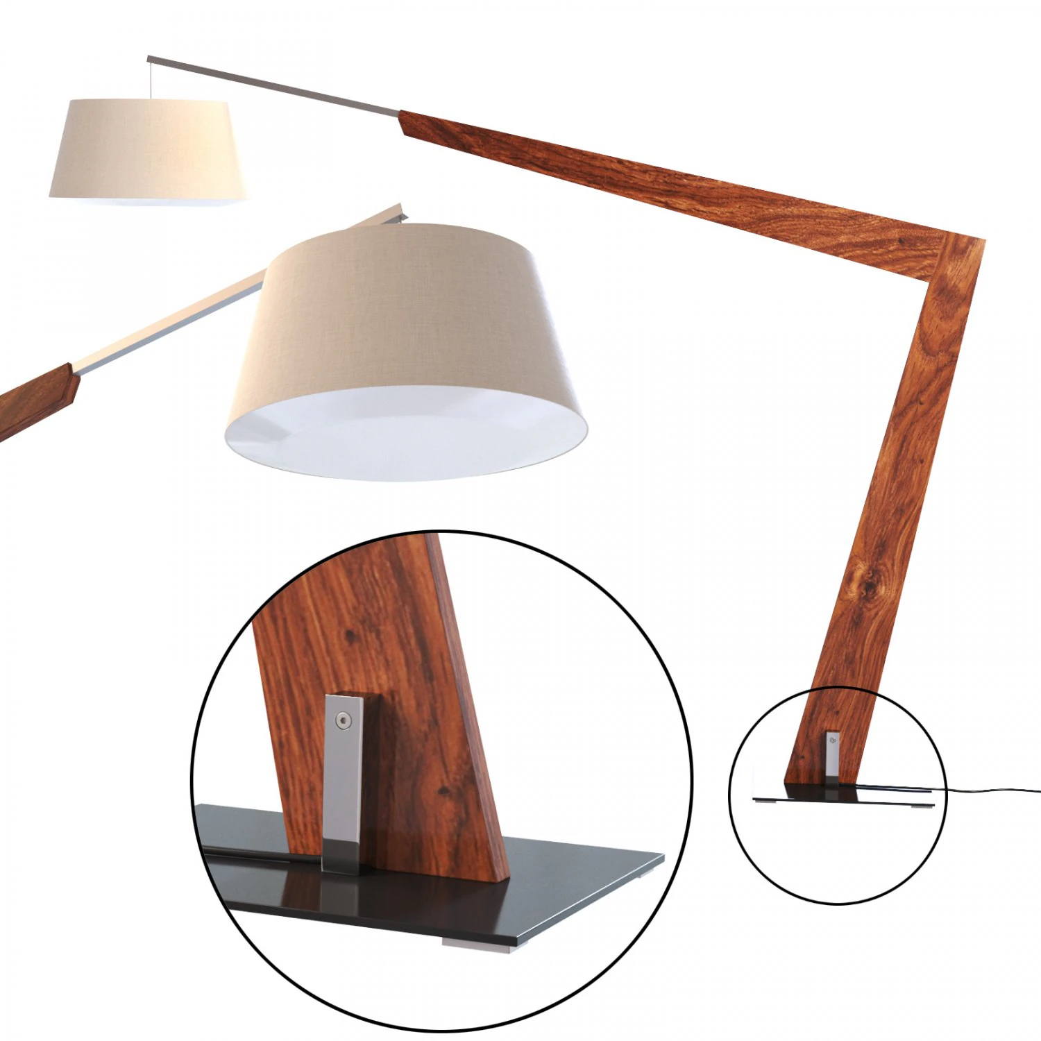 Floor lamp Valeo 3D Model .c4d .max .obj .3ds .fbx .stl .blend 