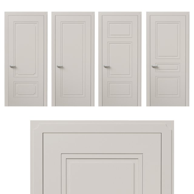 Doors Verona 1 3D Model .c4d .max .obj .3ds .fbx .stl .blend 
