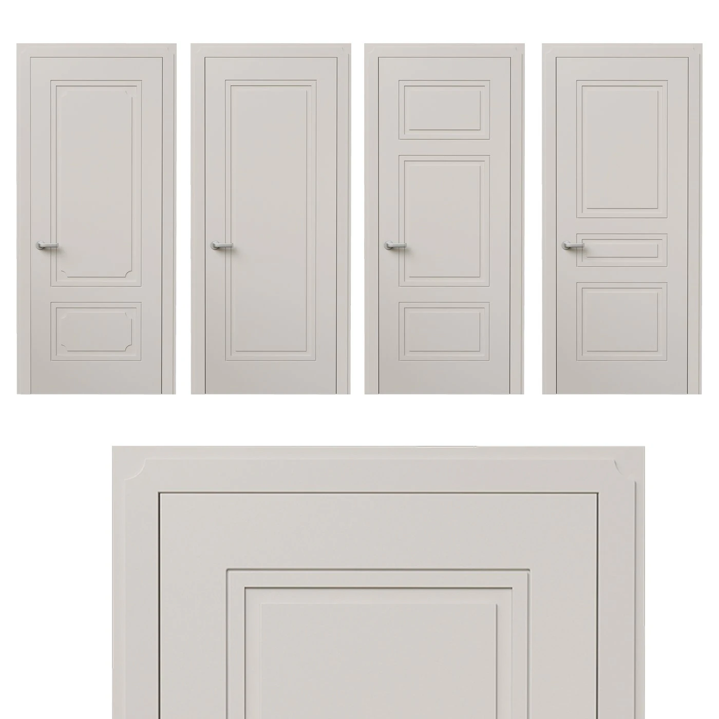 Doors Verona 1 3D Model .c4d .max .obj .3ds .fbx .stl .blend 