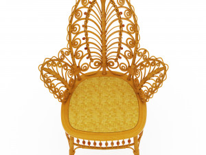 Wicker chair Victorian Wicker Parlor Model 3D