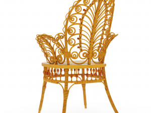 Wicker chair Victorian Wicker Parlor Model 3D