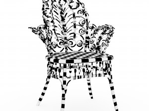 Wicker chair Victorian Wicker Parlor Model 3D