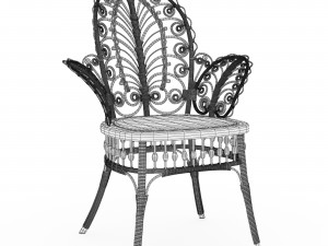 Wicker chair Victorian Wicker Parlor Model 3D