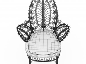 Wicker chair Victorian Wicker Parlor Model 3D