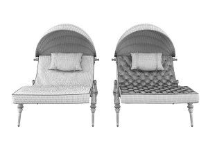 Deckchair Visionnaire Sveva Dehors 3D Model