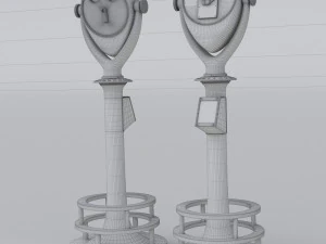 Coin Operated Telescope 3D Model